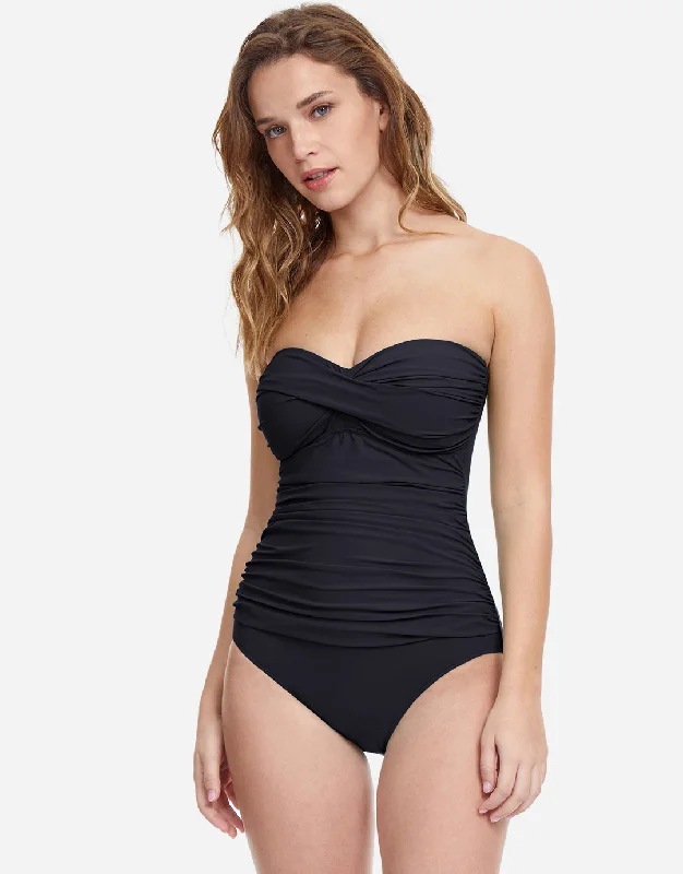 Profile Tutti Frutti Bandeau Swimsuit - Black